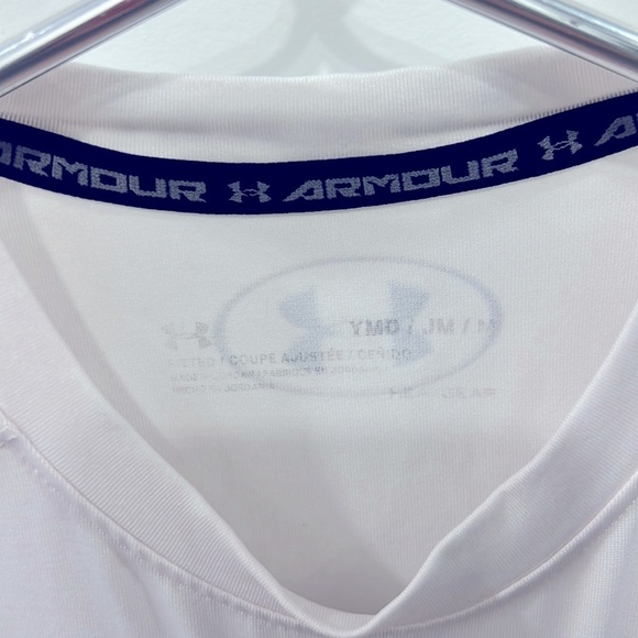 Under armor /UnderArmor/Athletic/ White Logo long-sleeve/ Pre-Loved/Youth Medium - Picture 3 of 6